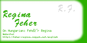 regina feher business card